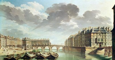 The Ile Saint-Louis and the Pont Marie in 1757 by Nicolas Raguenet